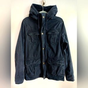 HOLLISTER Mens Black Hooded Jacket,  Size Large